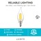 Luxrite CA11 LED Light Bulbs 5W (60W Equivalent) 550LM 4000K Cool White Dimmable E12 Candelabra Base 6-Pack LR21597-6PK - alternate 7